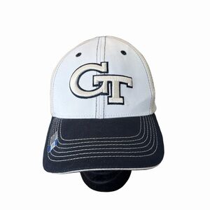 NWT Georgia Tech Yellow Jackets Beige Collegiate Baseball Cap. Velcro strap